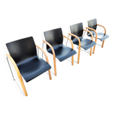 Set of 4 Thonet chairs model S320 renovated by Wulf Schneider and Ulrich Bohme, 1984