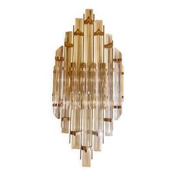 Venini wall light with 9 iridescent blades, model XXL, Italy 1980.