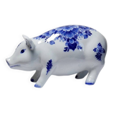 Small vintage Dutch porcelain Delft blue pig collection
