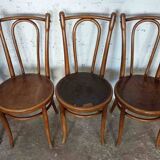7 piroengraved bistro chairs from the beginning of the 20th century Fischel Baumann Luterma