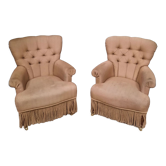 Pair of toad armchairs