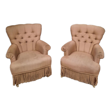 Pair of toad armchairs