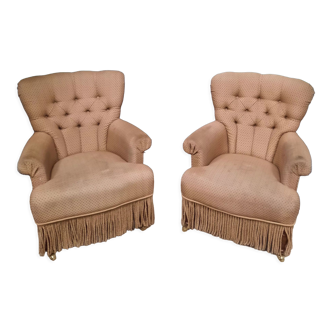 Pair of toad armchairs