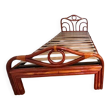 Maugrion rattan room - Roche Bobois - bed, chest of drawers and bedside table