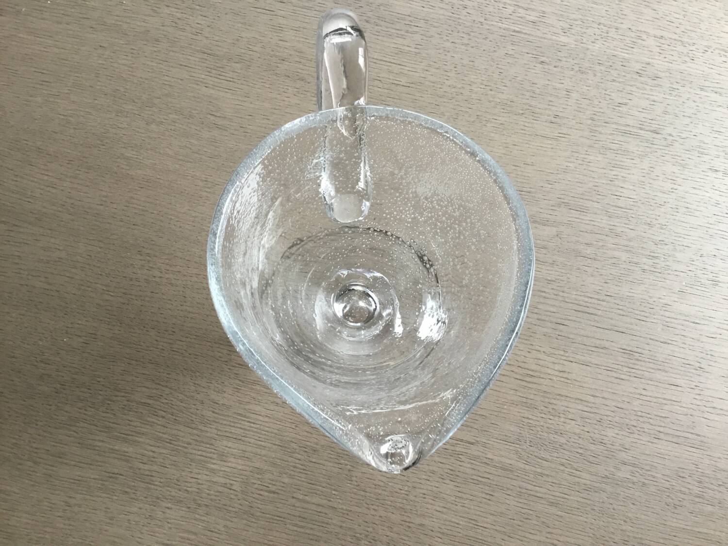 Handcrafted blown glass carafe