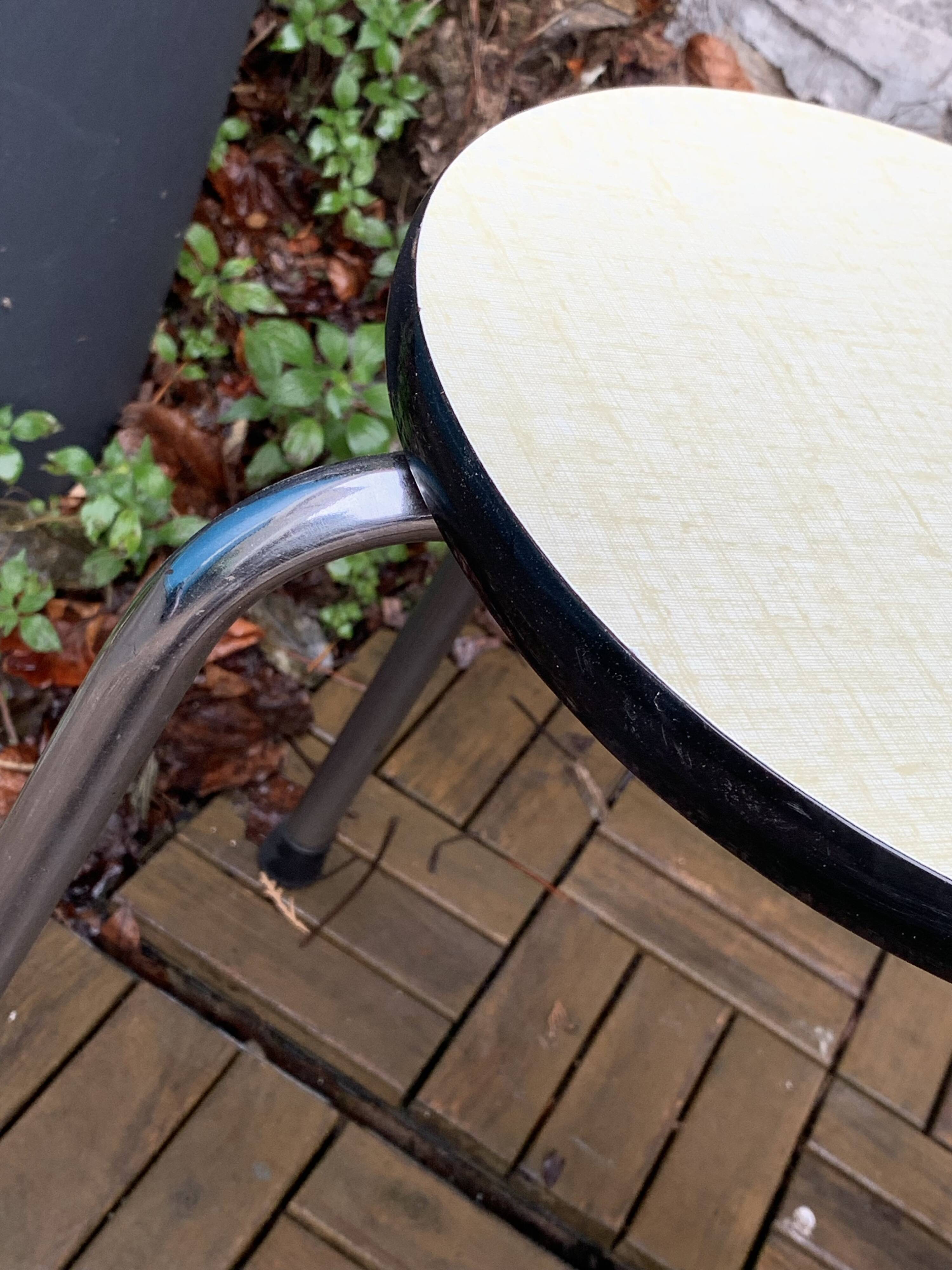 Vintage stackable stools Formica beige 1960
