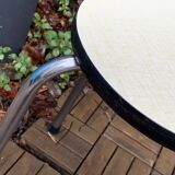 Vintage stackable stools Formica beige 1960