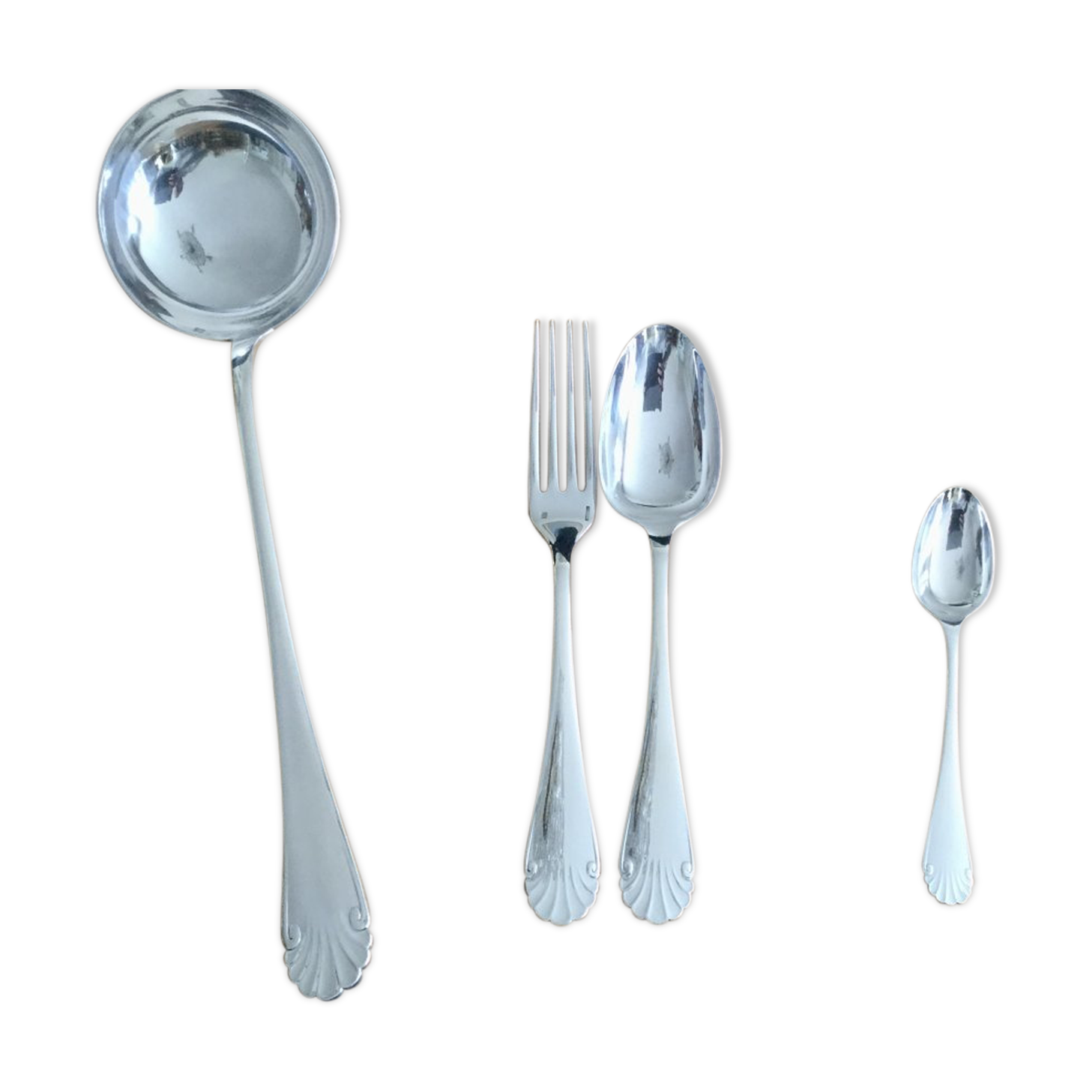 Housewife 37 pieces Christofle model Directoire Rat tail