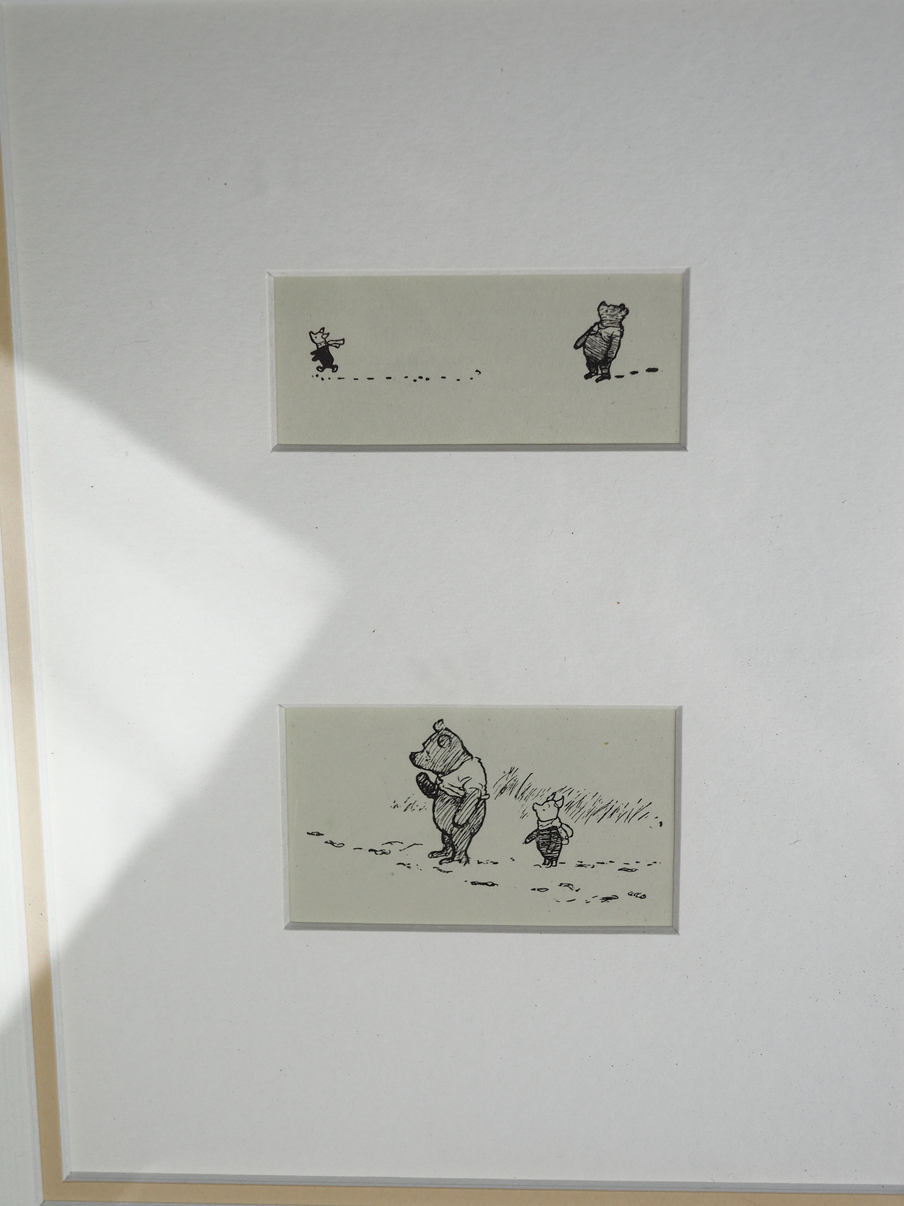 Minimalist composition Winnie the Pooh from book illustrations - E.H. Shepard - XXth