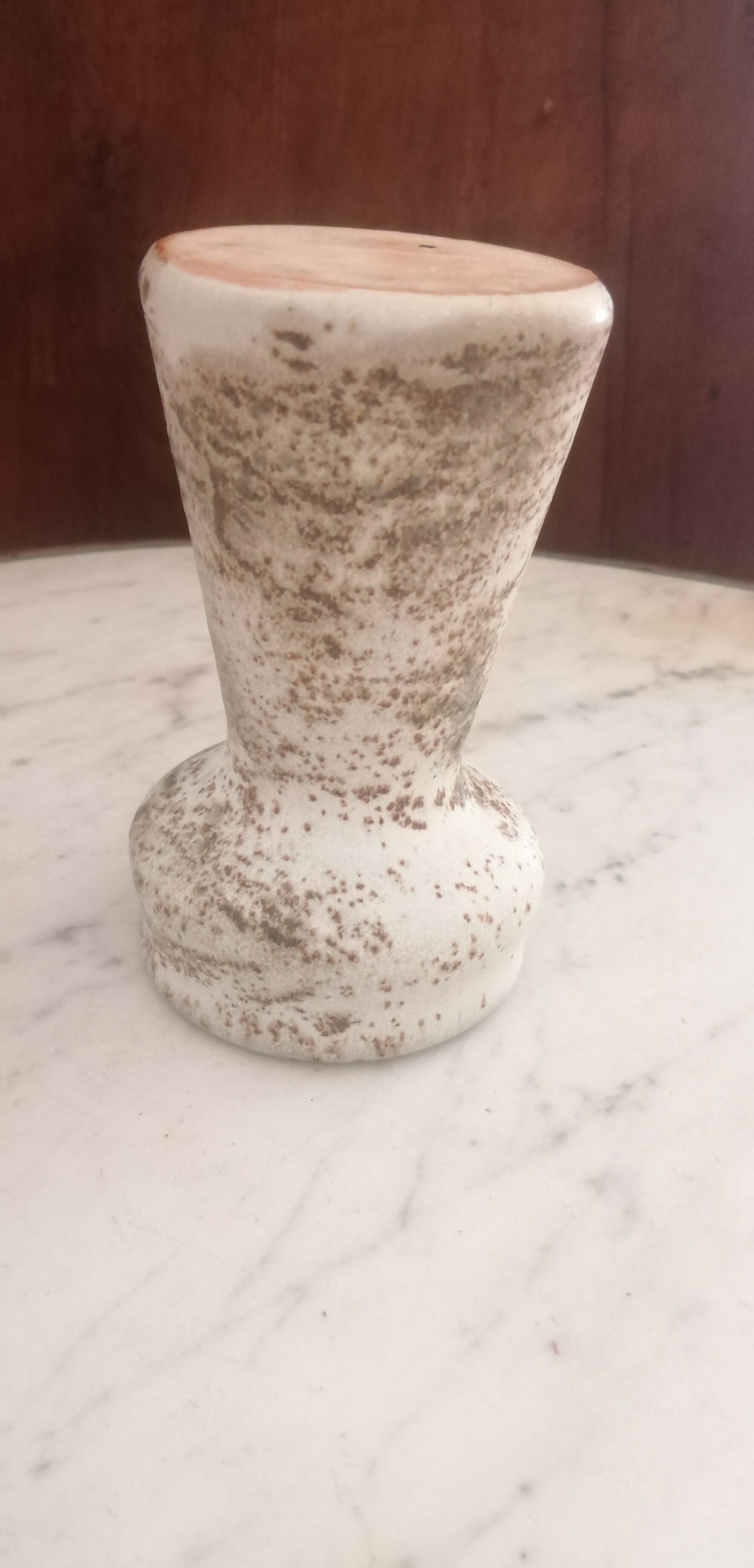 Vintage stoneware candle holder 70s