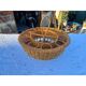 Panier vintage porte bouteilles et verres osier
