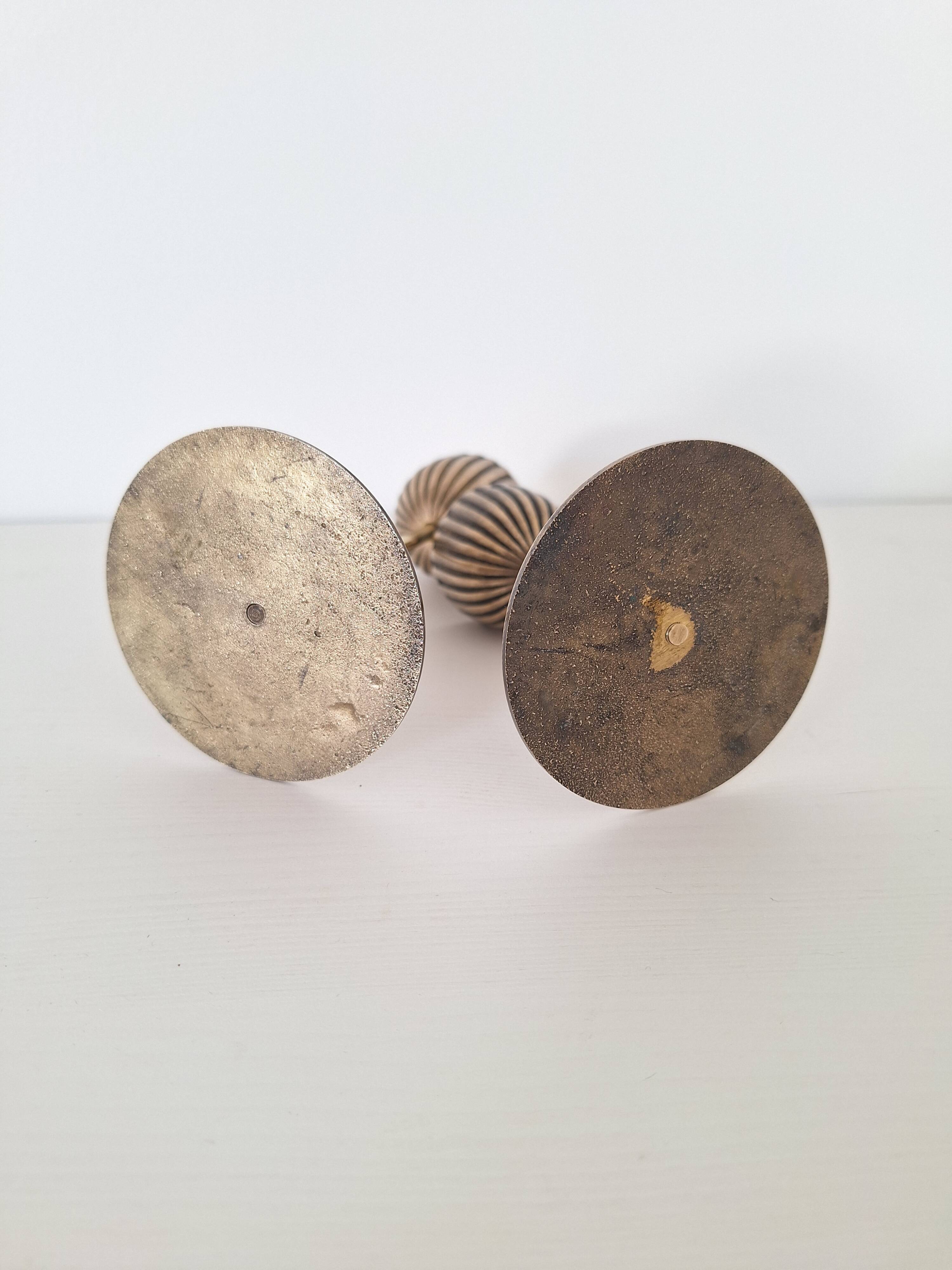 Vintage gold tulip candle holder