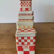 Old metal spice boxes Family counter