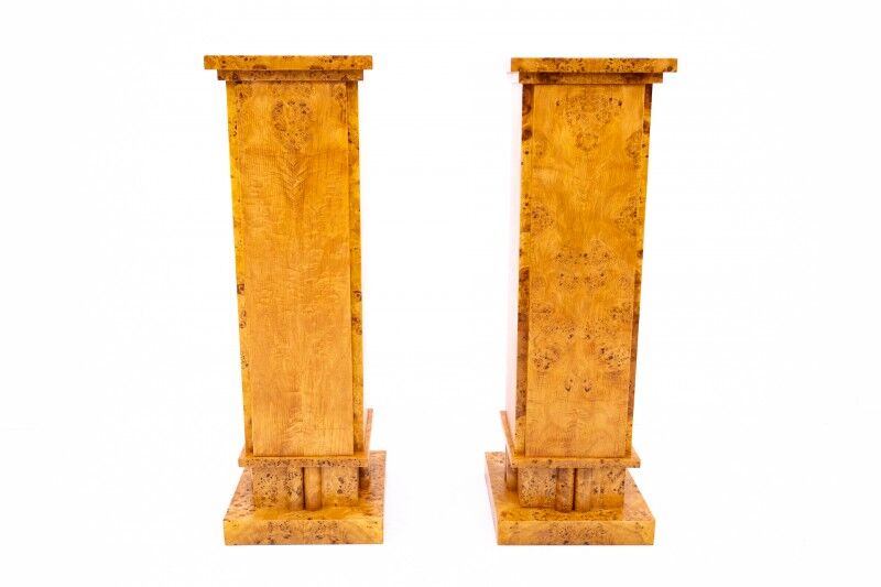 Art Deco pedestals, 1940s, Poland.