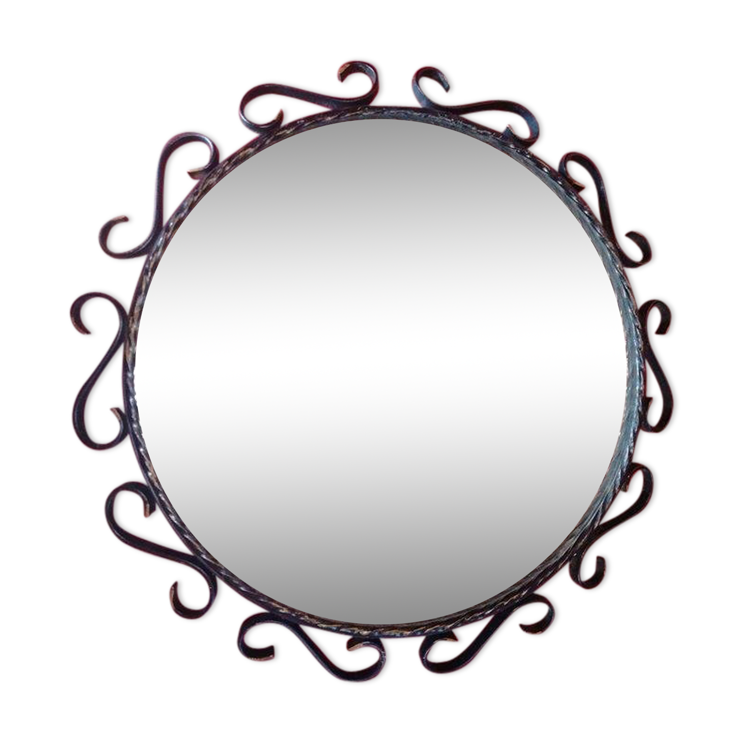 Wrought iron mirror