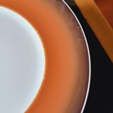 12 Space Age dinner plates from the 70s in porcelain from the Manufacture Royale De
