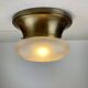 Brass & Murano Glass Ceiling Lamp, Italy, 1960s