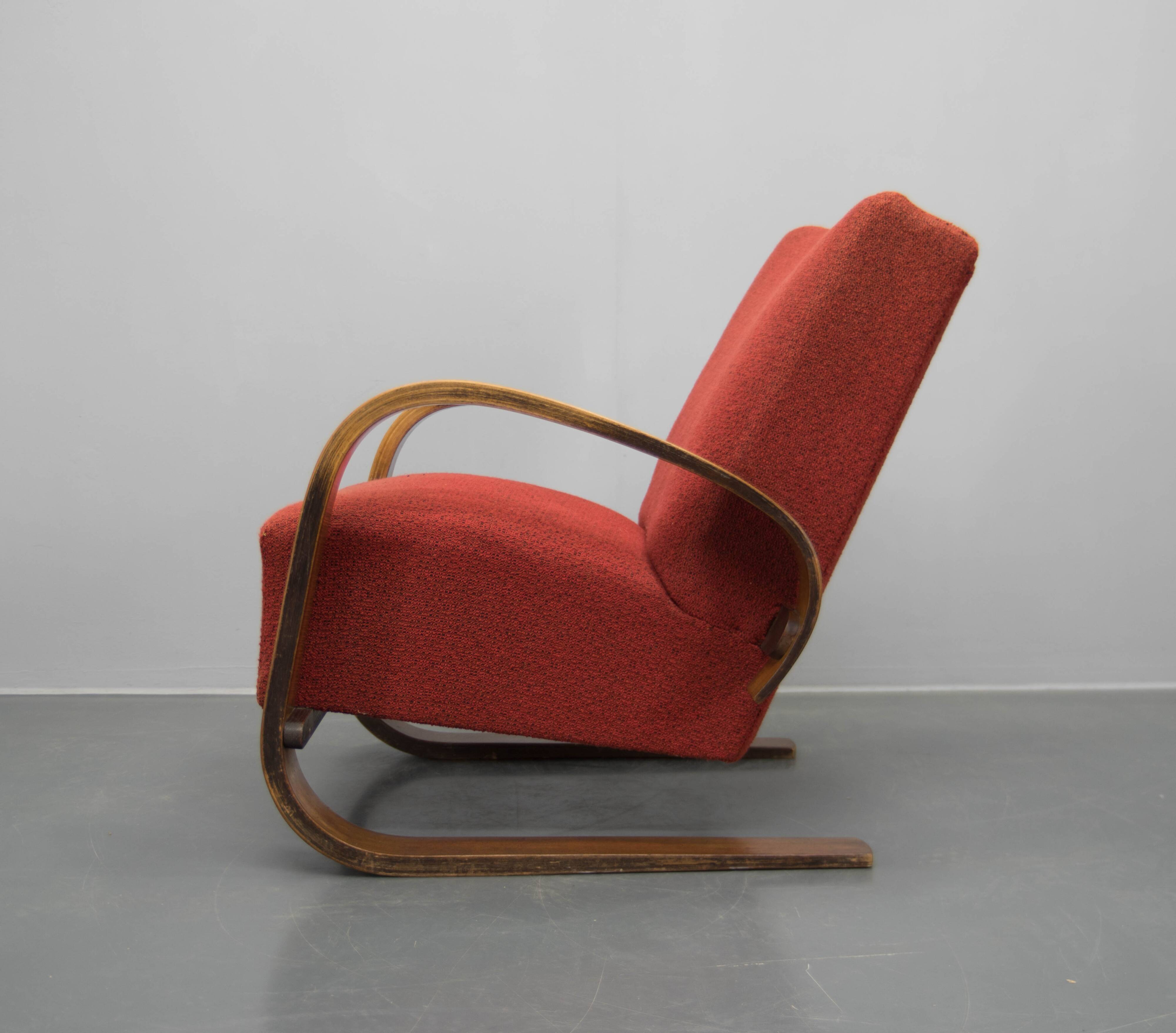 Rare Armchair in Alvar Alto Style by Navratil, 1930s, Labeled