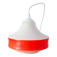 Suspension en opaline bicolore orange / rouge et blanc Design 1970
