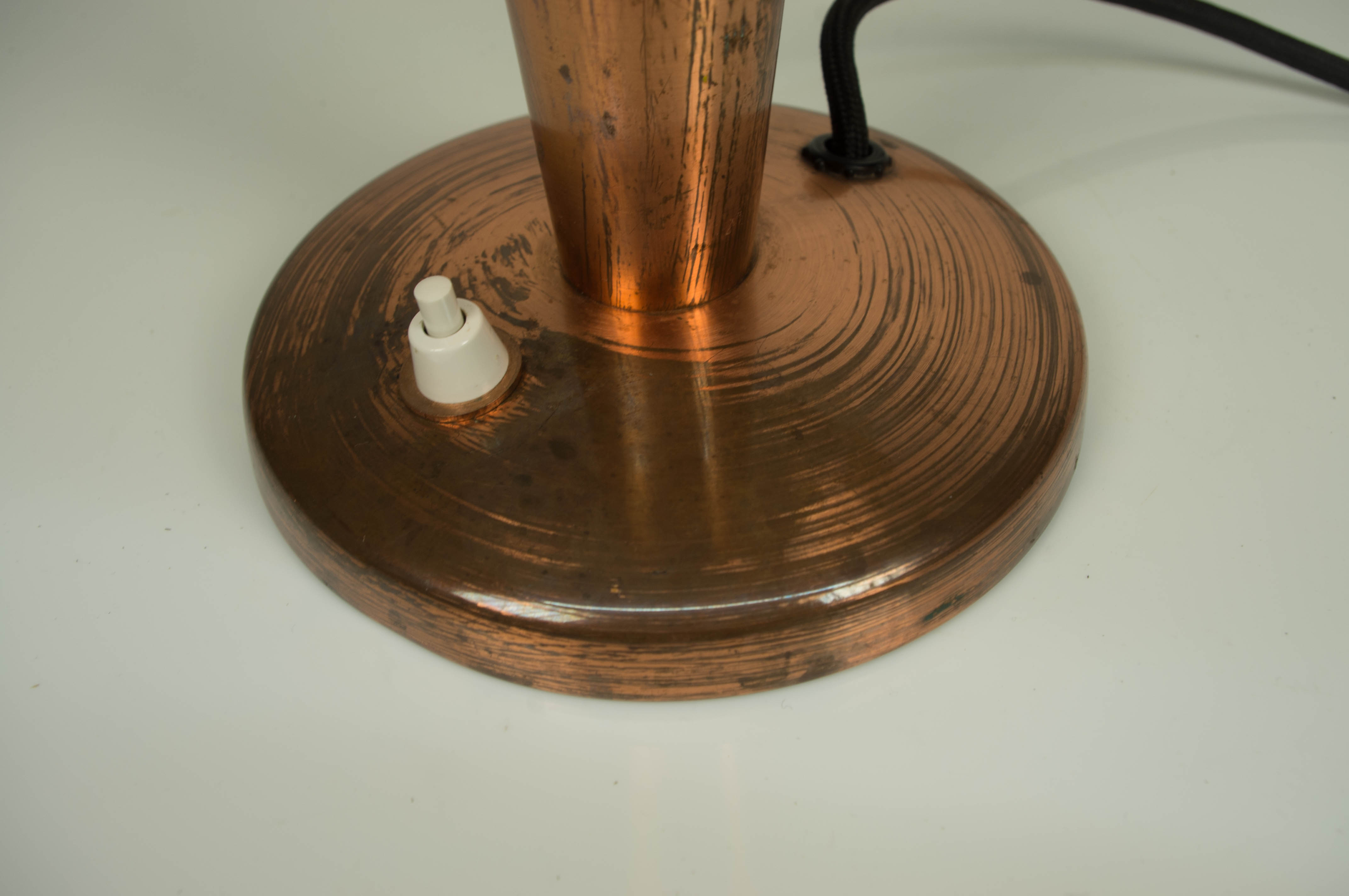 Bauhaus brass table lamp, 1930