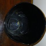 Black and red lava vase