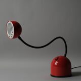 Lampe de bureau flexible Stilplast, rouge et noir, Italie, années 1980
