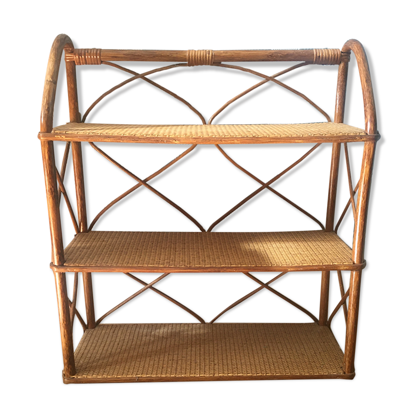 Rattan shelf