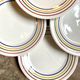 9 flat plates San Marciano Ceramiche in enamelled Italian earthenware