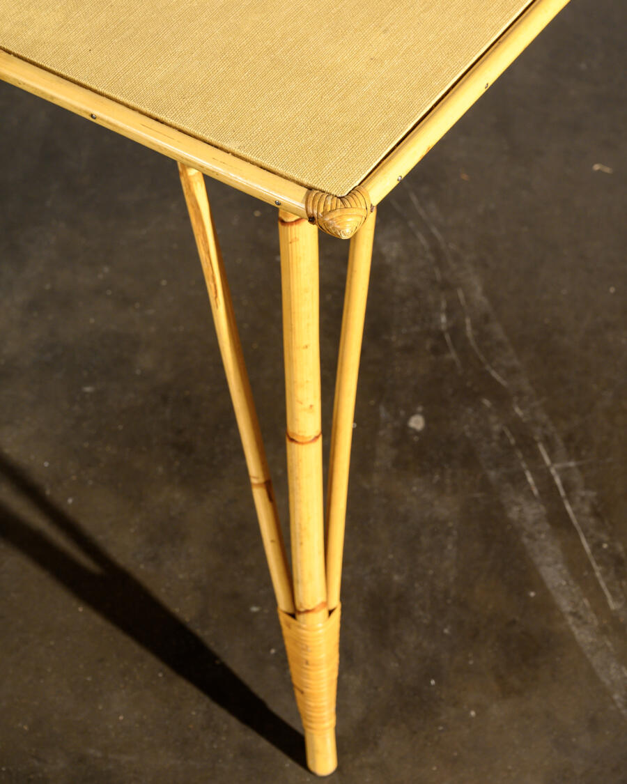 Grande table en bambou pieds Eiffel