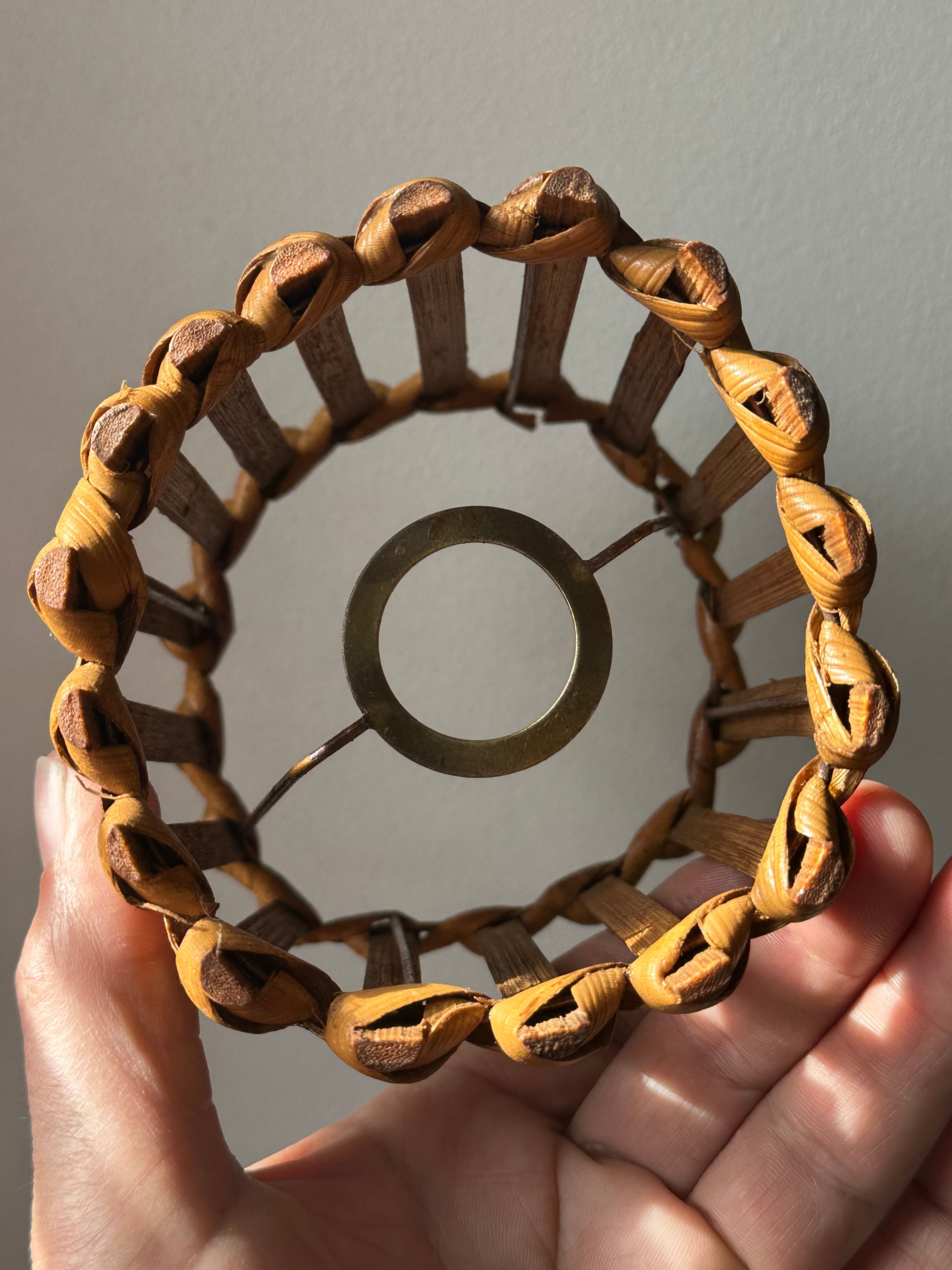 Vintage rattan wall lamp design 60 years