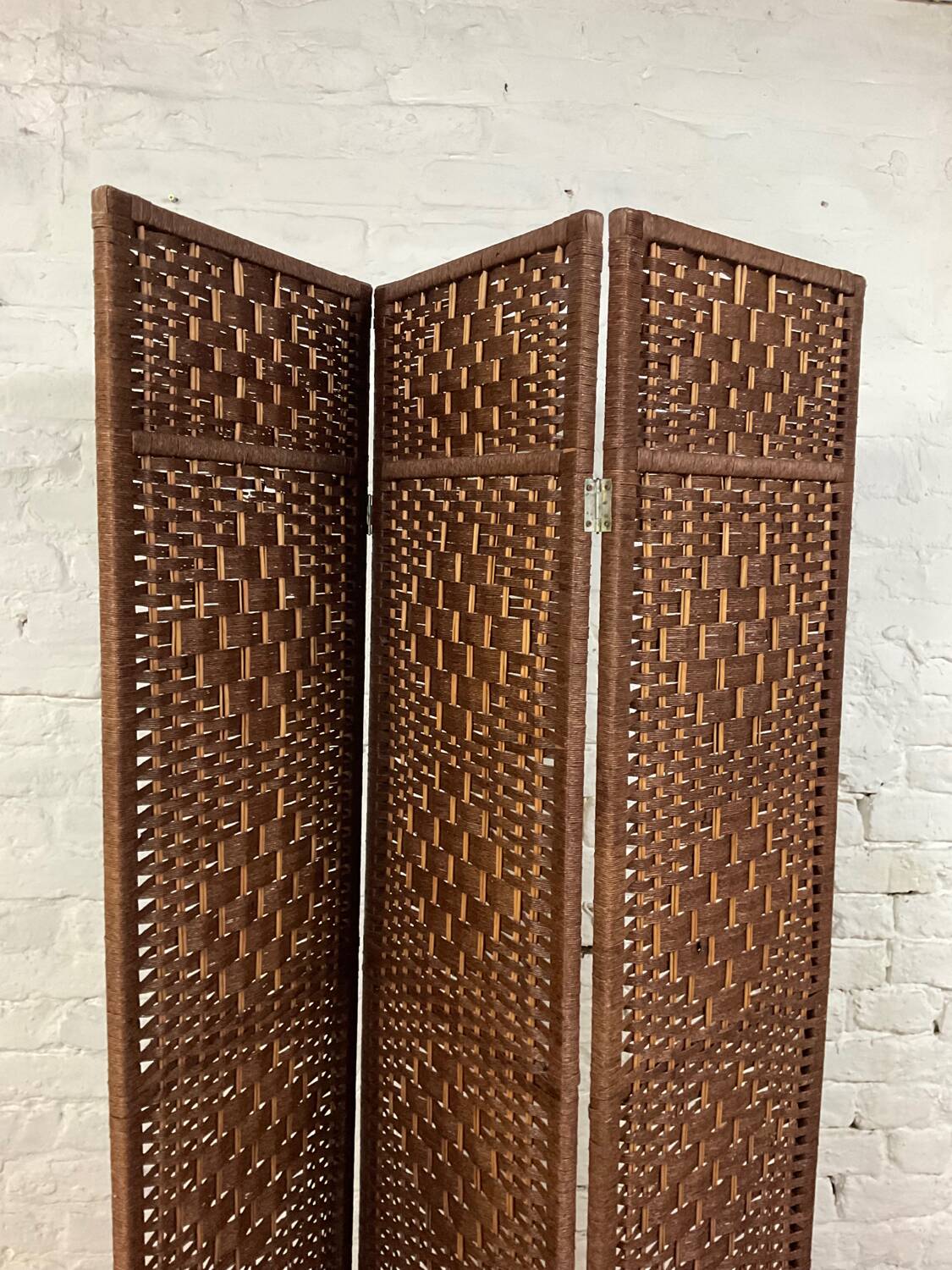 3-section rattan and wicker screen