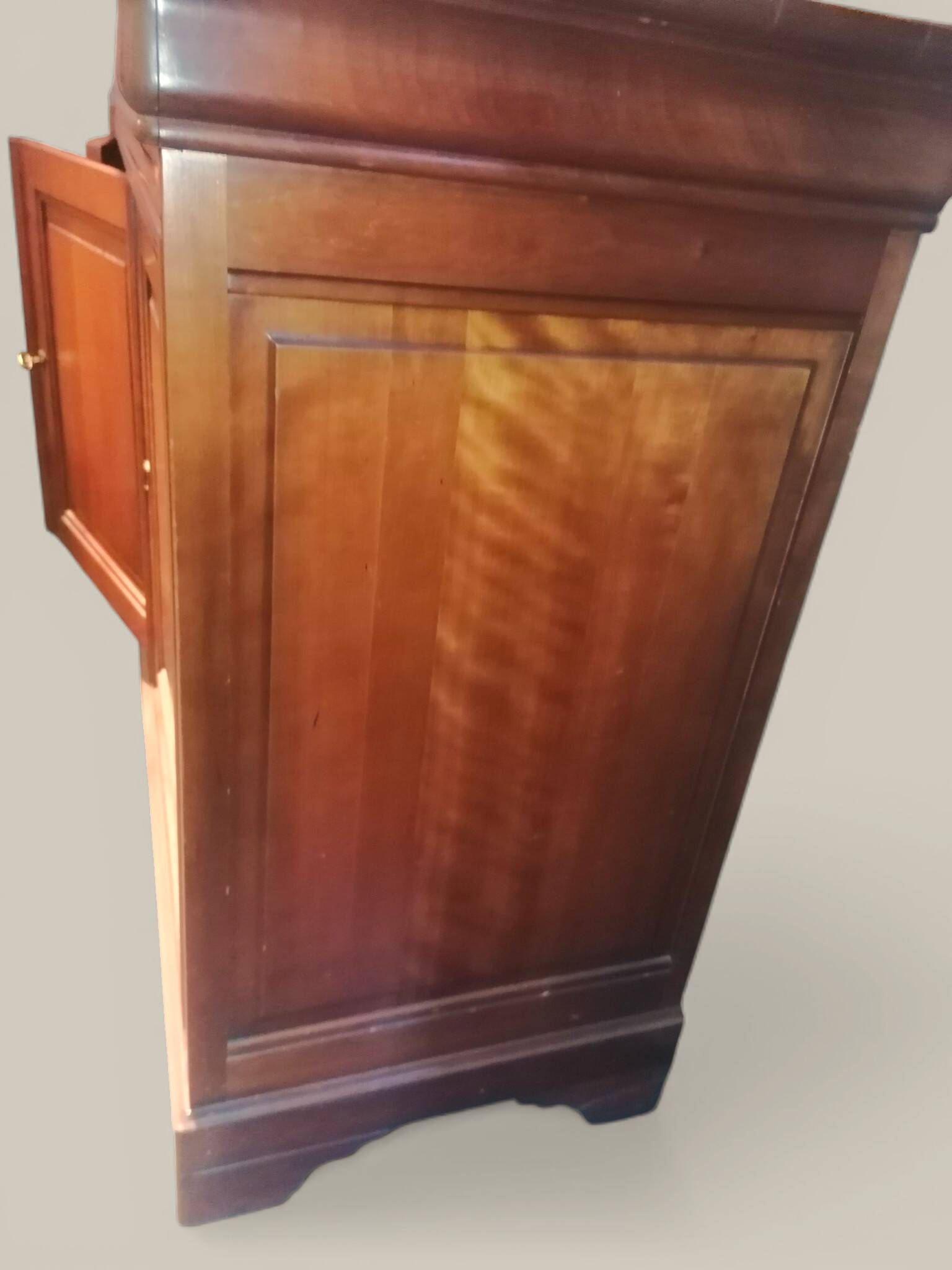 Louis Philippe style sideboard in cherry wood. 1970s.