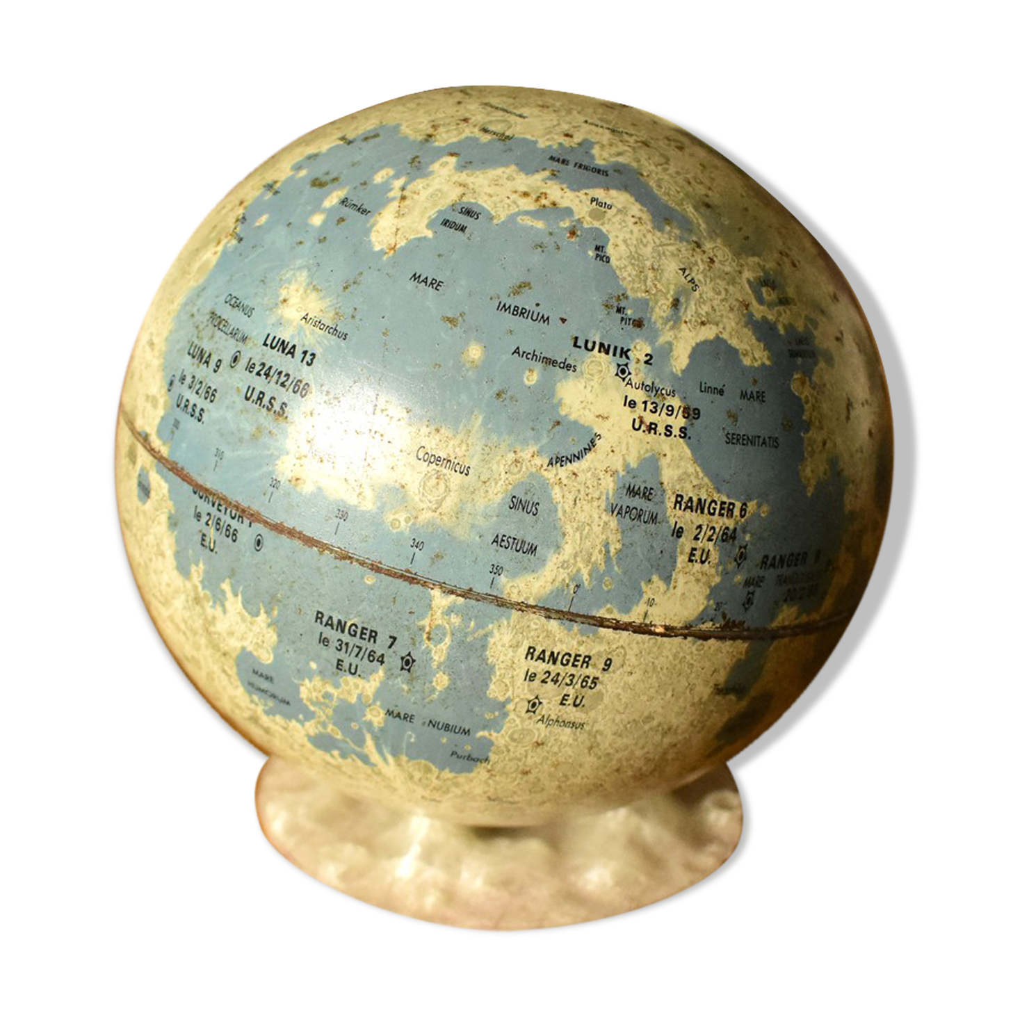 Globe "The Moon" Replogle Globes Inc. Chicago USA 1966