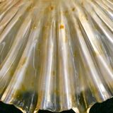 Mazzega gold amber pair of wall light