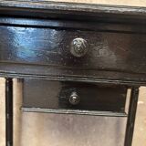 Small black pedestal or console table
