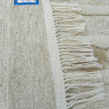 Moroccan berber carpet tunisian wool beige salmon