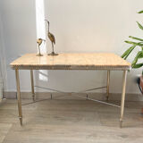Marble and bronze coffee table Neoclassical style