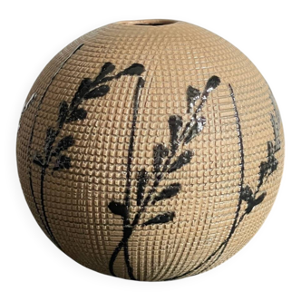 Japanese-inspired stoneware vase, vintage style