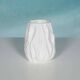 Vase Ingrid Glashütte, white milk pressed glass