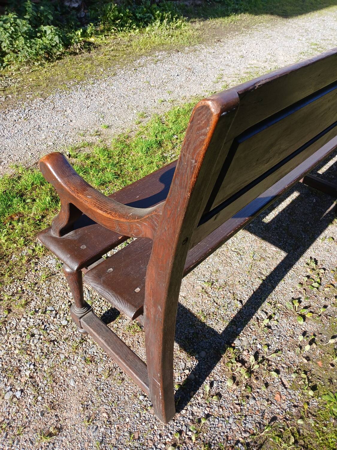 Pair of antique church pews