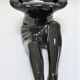 Anthropomorphic ashtray legs ceramic black design 80s