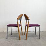 Set of 2 Vintage Dining Chairs Thesis by Wiesner Hager, Austria 1990s