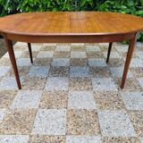 Scandinavian design round table in teak
