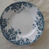 6 Flat plates MARIE lOUISE 353112 PLATES mill wolves faience blue
