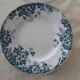6 Flat plates MARIE lOUISE 353112 PLATES mill wolves faience blue