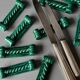 10 porte-couteaux en céramique verte Vallauris