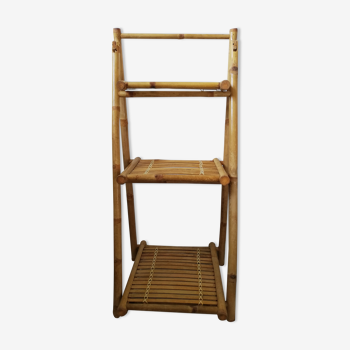 Folding bamboo shelf