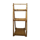 Folding bamboo shelf