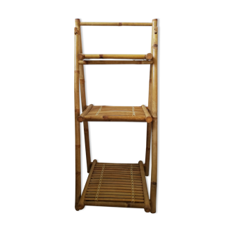 Folding bamboo shelf