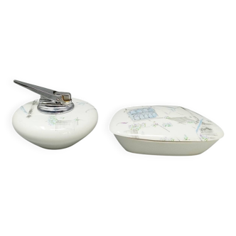Service à fumer en céramique des années 1960 par Rosenthal. Fabriqué en Allemagne.